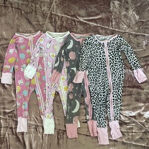 SET OF 4 Little Sleepies Zippys Bamboo Sleepers